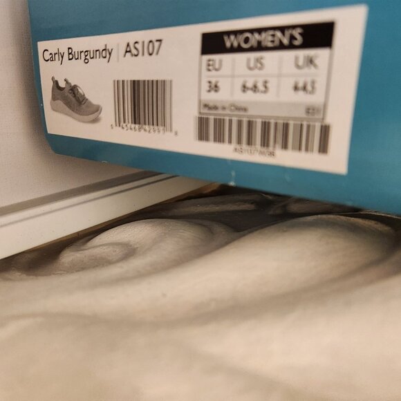 Aetrex "Carly" Burgundy Knit Sneakers. NIB. Size 6-6.5 - Picture 3 of 10